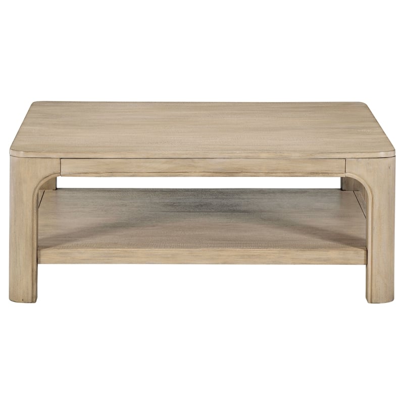 Coaster Solano Coastal Wood Cocktail Coffee Table in Weathered Mango Brown