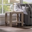 Coaster Solano Coastal Wood Side End Table with Shelf in Weathered Mango Brown