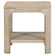 Coaster Solano Coastal Wood Side End Table with Shelf in Weathered Mango Brown
