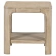 Coaster Solano Coastal Wood Side End Table with Shelf in Weathered Mango Brown