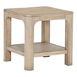 Coaster Solano Coastal Wood Side End Table with Shelf in Weathered Mango Brown