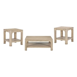 Coaster Solano 3-piece Coastal Wood Coffee Table Set in Weathered Mango Brown