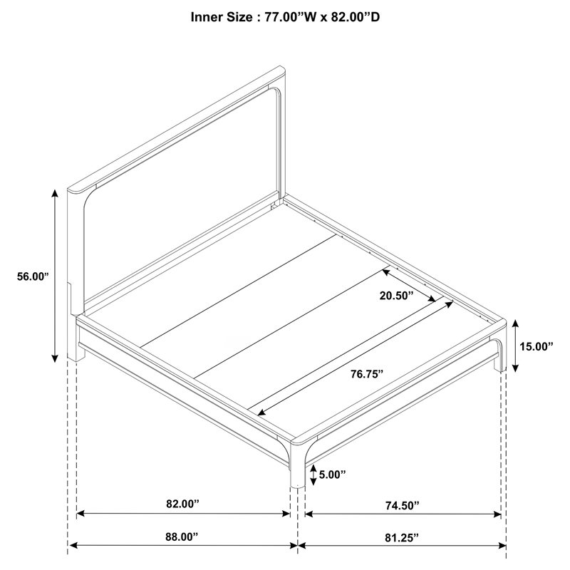 Coaster Solano 5-Piece Wood Eastern King Bedroom Set in Weathered Mango Brown