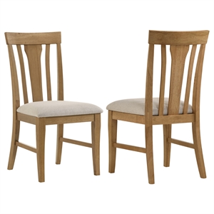 Coaster Hartville 20&quot Wood Dining Side Chair in Natural Light Brown