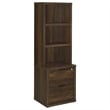 Coaster Westpark 3-Piece Wood Queen Bedroom Set Bookcase Headboard in Dark Pine