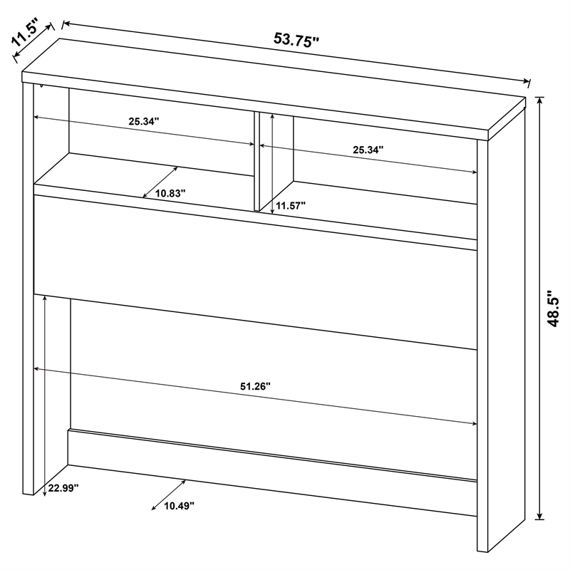 Coaster Westpark 3-Piece Wood Full Bedroom Set Bookcase Headboard in Dark Pine