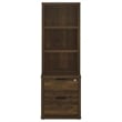 Coaster Westpark 3-Piece Wood Full Bedroom Set Bookcase Headboard in Dark Pine