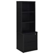 Coaster Westpark 3-Piece Wood Twin Bedroom Set Bookcase Headboard in Black