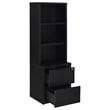 Coaster Westpark 3-Piece Wood Twin Bedroom Set Bookcase Headboard in Black