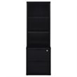 Coaster Westpark 3-Piece Wood Twin Bedroom Set Bookcase Headboard in Black
