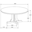 Coaster Hartville 7-Piece Round Wood Dining Table Set in Natural Light Brown