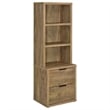 Coaster Westpark 3-Piece Wood Wall Unit Bookcase Set with USB in Mango Brown