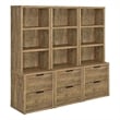 Coaster Westpark 3-Piece Wood Wall Unit Bookcase Set with USB in Mango Brown