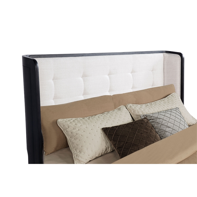 Coaster Leandro 4-Piece Wood California King Bedroom Set in Burnished Black