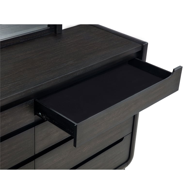 Coaster Leandro 5-Piece Wood California King Bedroom Set in Burnished Black