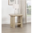 Coaster Kailani Coastal Wood Square End Side Table with Shelf in Beige Oak
