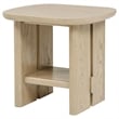 Coaster Kailani Coastal Wood Square End Side Table with Shelf in Beige Oak