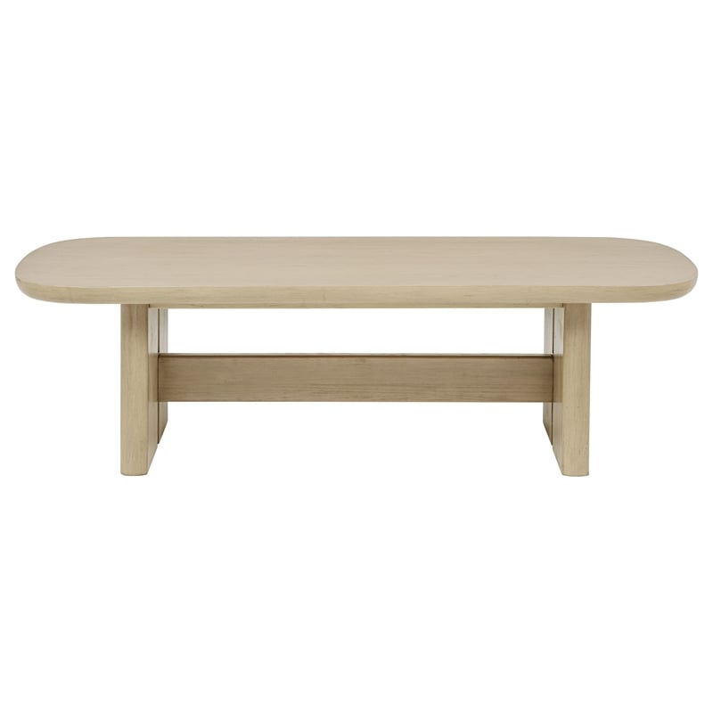 Coaster Kailani Coastal Wood Rectangular Cocktail Coffee Table in Beige Oak