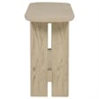 Coaster Kailani Coastal Wood Sofa Console Table with Shelf in Beige Oak