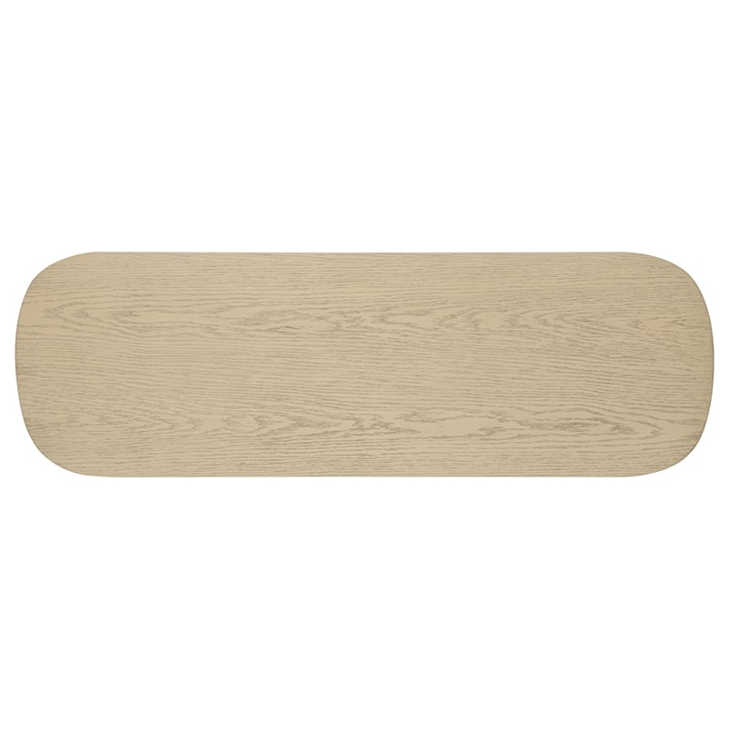 Coaster Kailani Coastal Wood Sofa Console Table with Shelf in Beige Oak