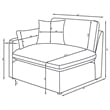 Coaster Hobson 4-piece Upholstered Fabric Modular Sectional Sofa in Ivory
