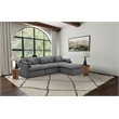 Coaster Hobson 4-piece Upholstered Fabric Modular Sectional Sofa in Charcoal