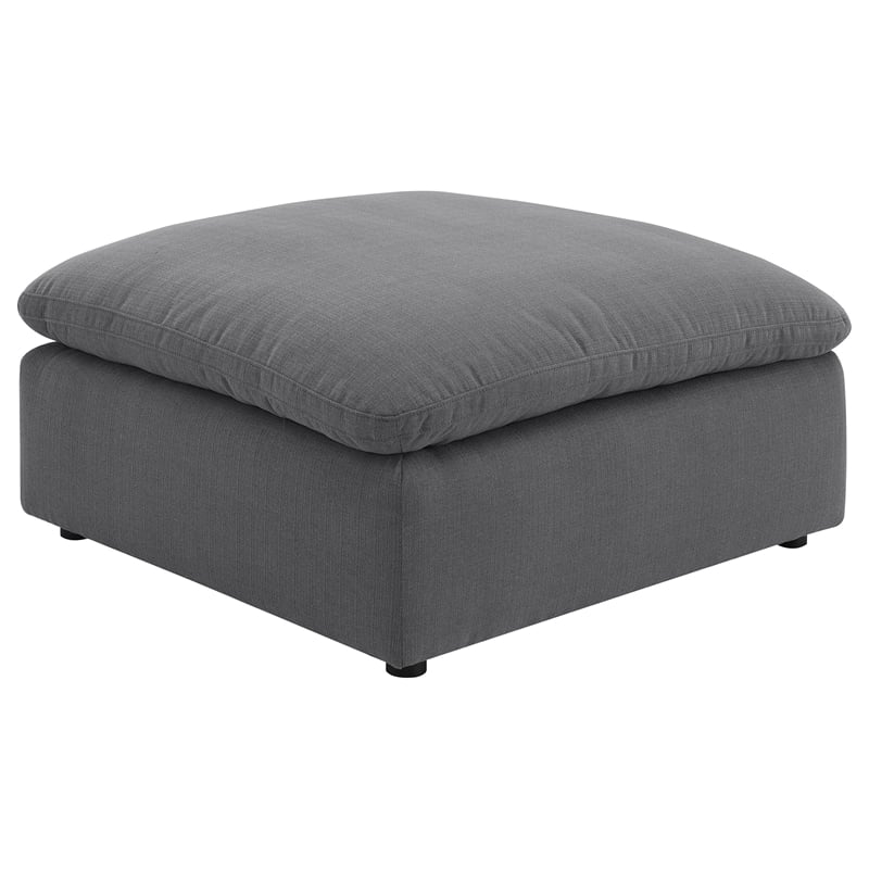 Coaster Hobson 4-piece Upholstered Fabric Modular Sectional Sofa in Charcoal