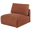 Coaster Elysia Chenille Upholstered Modular Armless Chair in Coral