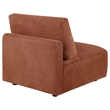 Coaster Elysia Chenille Upholstered Modular Armless Chair in Coral