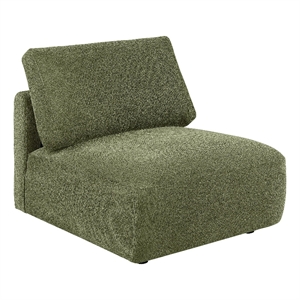 Coaster Elysia Chenille Upholstered Modular Armless Chair in Green