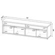 Coaster Sentnor 79-inch 4-door Engineered Wood TV Stand Media Console in Mango