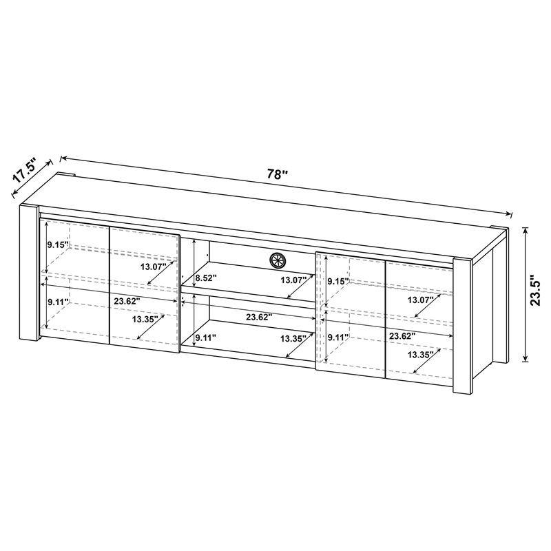 Coaster Laurelton 78-inch 4-door Engineered Wood TV Stand in Light Oak