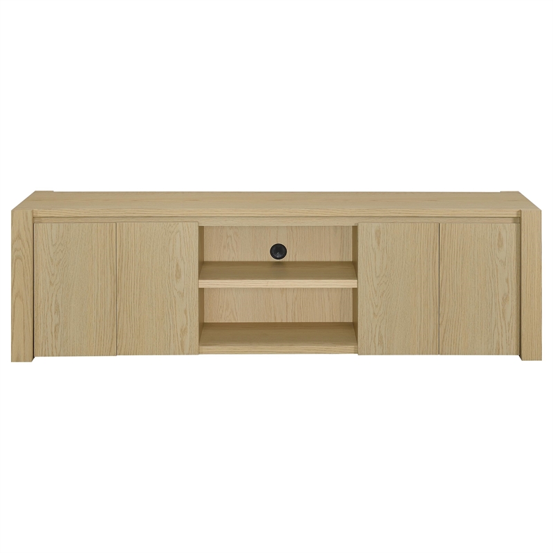 Coaster Laurelton 78-inch 4-door Engineered Wood TV Stand in Light Oak