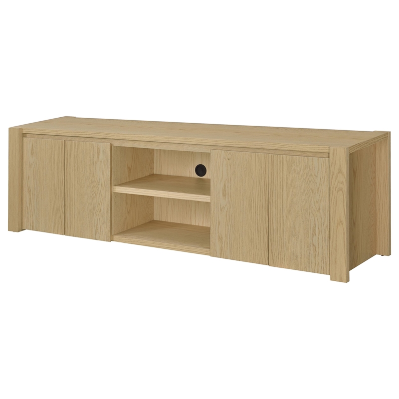 Coaster Laurelton 78-inch 4-door Engineered Wood TV Stand in Light Oak