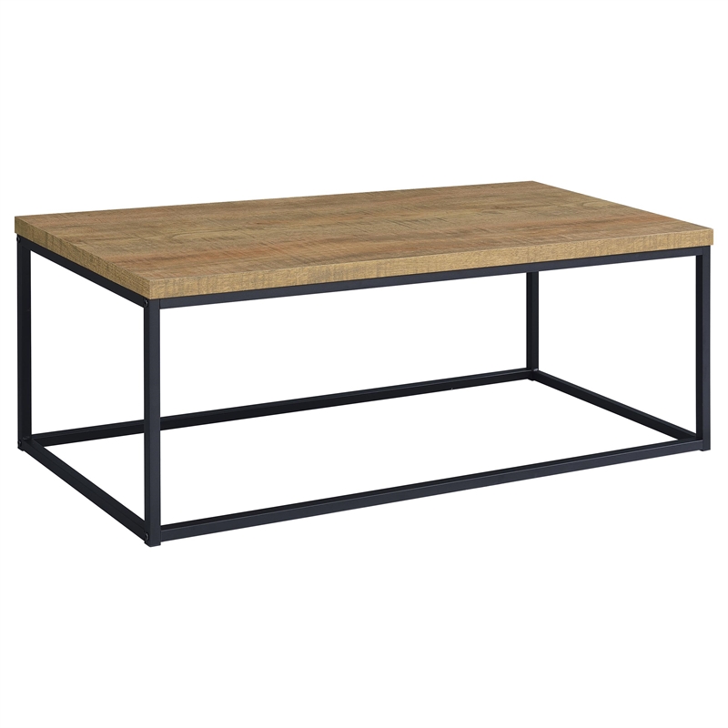 Coaster Straden 3-piece Engineered Wood Coffee Table Set in Mango and Black
