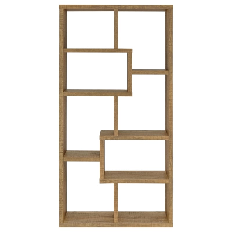 Coaster Theo 71-inch 6-shelf Engineered Wood Bookshelf in Mango