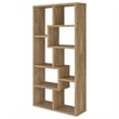 Coaster Theo 71-inch 6-shelf Engineered Wood Bookshelf in Mango