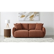 Coaster Elysia Chenille Upholstered Modular Lounge Loveseat in Coral