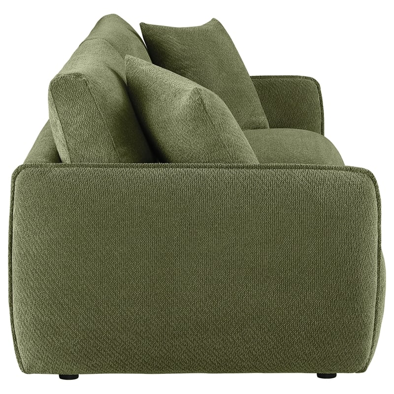 Coaster Elysia Chenille Upholstered Modular Lounge Loveseat in Green