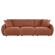 Coaster Elysia Chenille Upholstered Modular Lounge Sofa in Coral