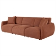 Coaster Elysia Chenille Upholstered Modular Lounge Sofa in Coral