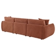 Coaster Elysia Chenille Upholstered Modular Lounge Sofa in Coral