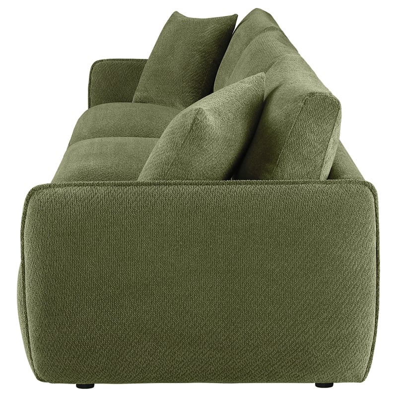 Coaster Elysia Chenille Upholstered Modular Lounge Sofa in Green