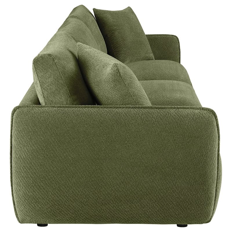 Coaster Elysia Chenille Upholstered Modular Lounge Sofa in Green