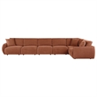 Coaster Elysia 6-piece Chenille Upholstered Modular Sectional Sofa in Coral