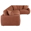 Coaster Elysia 5-piece Chenille Upholstered Modular Sectional Sofa in Coral