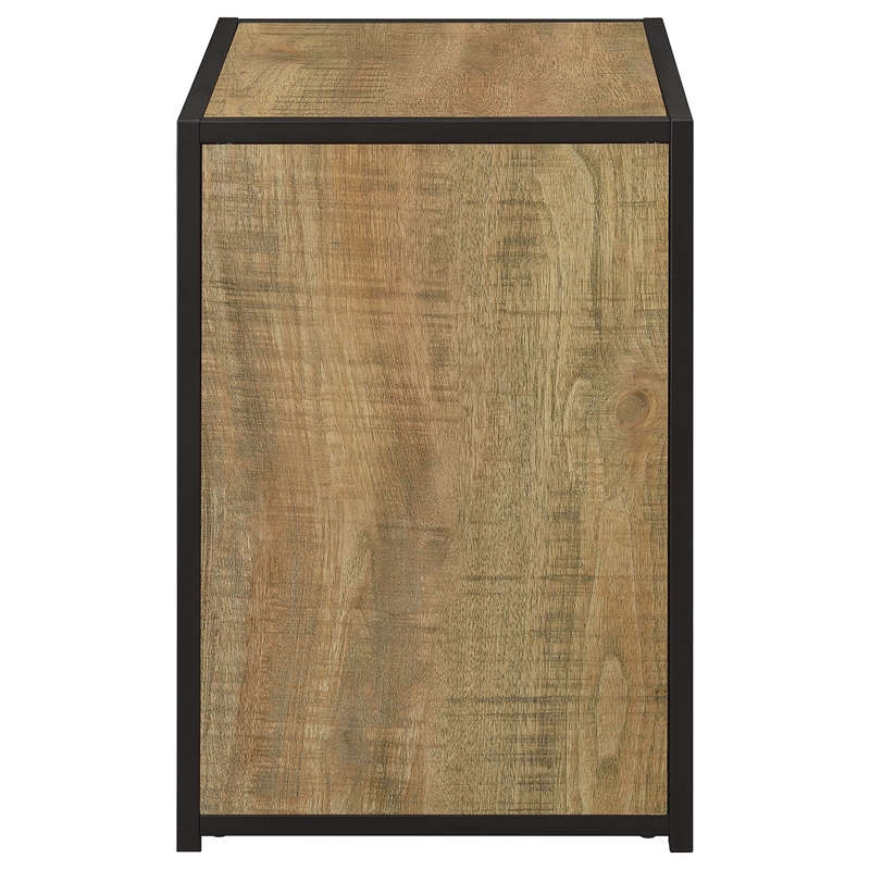 Coaster Martino Shoe Storage Entryway Bench with Cabinet in Brown and Black