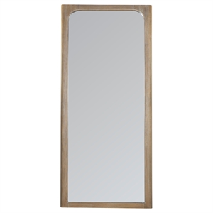 Coaster Solano 80&quot Coastal Wood Full Length Floor Mirror in Mango Brown