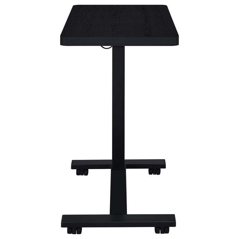 Coaster Westpark Pneumatic Adjustable C-Shape Side Table with Casters in Black