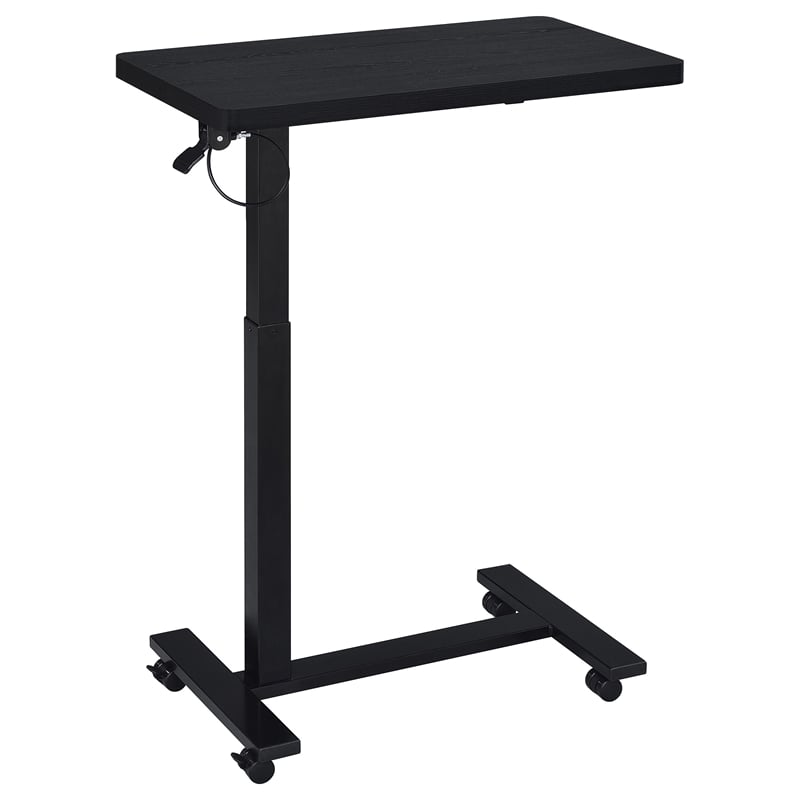 Coaster Westpark Pneumatic Adjustable C-Shape Side Table with Casters in Black